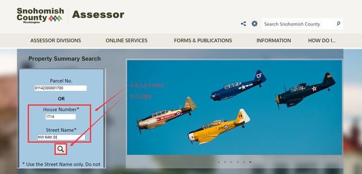 Property tax payment review page showing selected properties and payment verification options