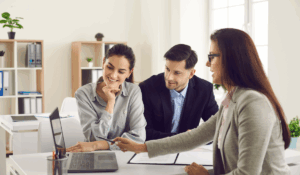 GPS renting Property Managers showing a couple how we listed their property